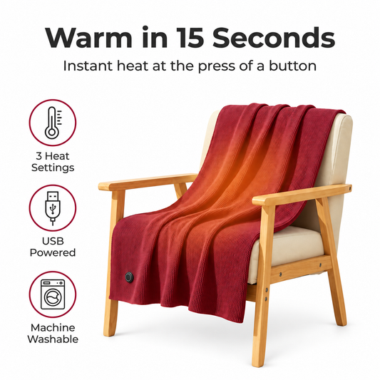 Portable Heated Wrap with USB Warmth